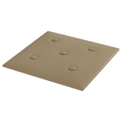Wandhoofdbord 12 pcs Cappuccino 30 x 30 cm Nep Leer