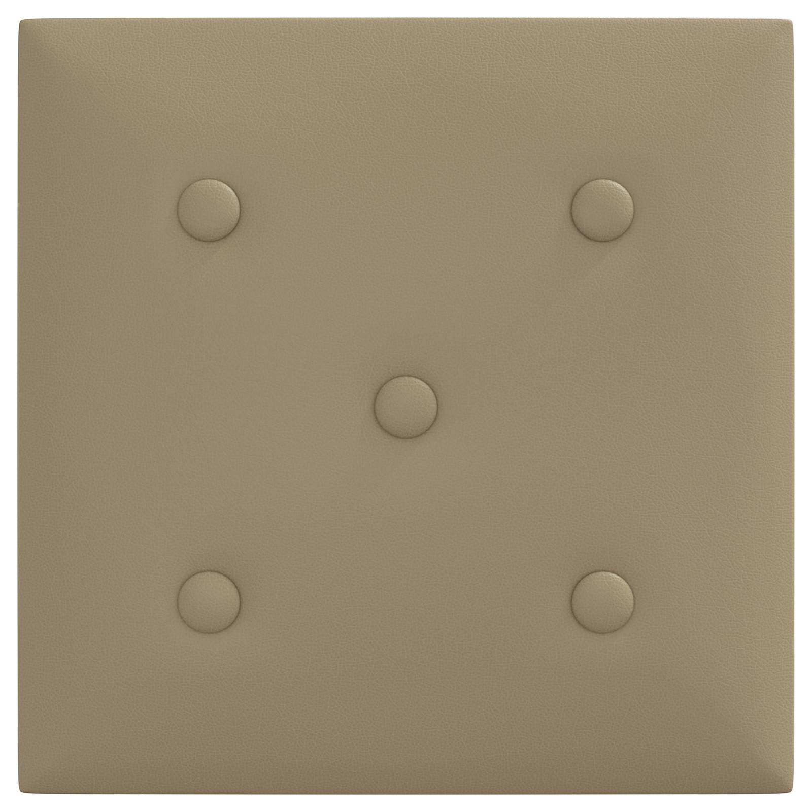 Wandhoofdbord 12 pcs Cappuccino 30 x 30 cm Nep Leer