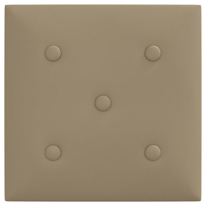 Wandhoofdbord 12 pcs Cappuccino 30 x 30 cm Nep Leer