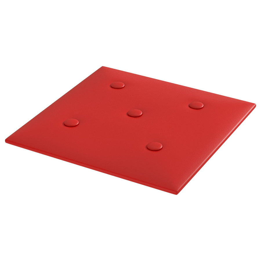 Wandhoofdbord 12 pcs Wijnrood 30 x 30 cm Nep Leer