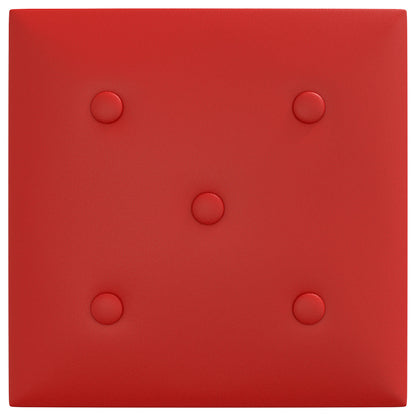 Wandhoofdbord 12 pcs Wijnrood 30 x 30 cm Nep Leer