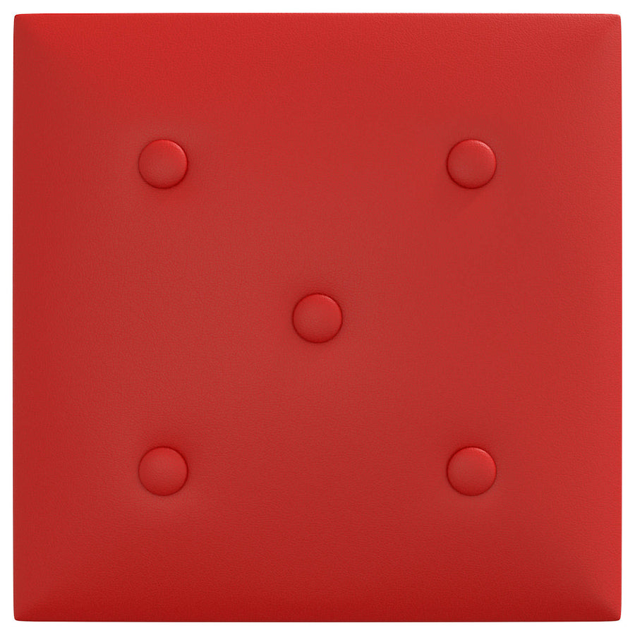 Wandhoofdbord 12 pcs Wijnrood 30 x 30 cm Nep Leer