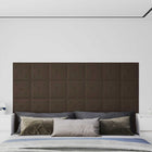 Wall Headboard 12 pcs Brown 30 x 30 cm Faux Leather