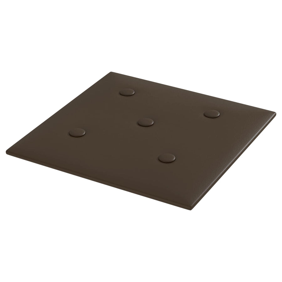 Wandhoofdbord 12 pcs Bruin 30 x 30 cm Nep Leer