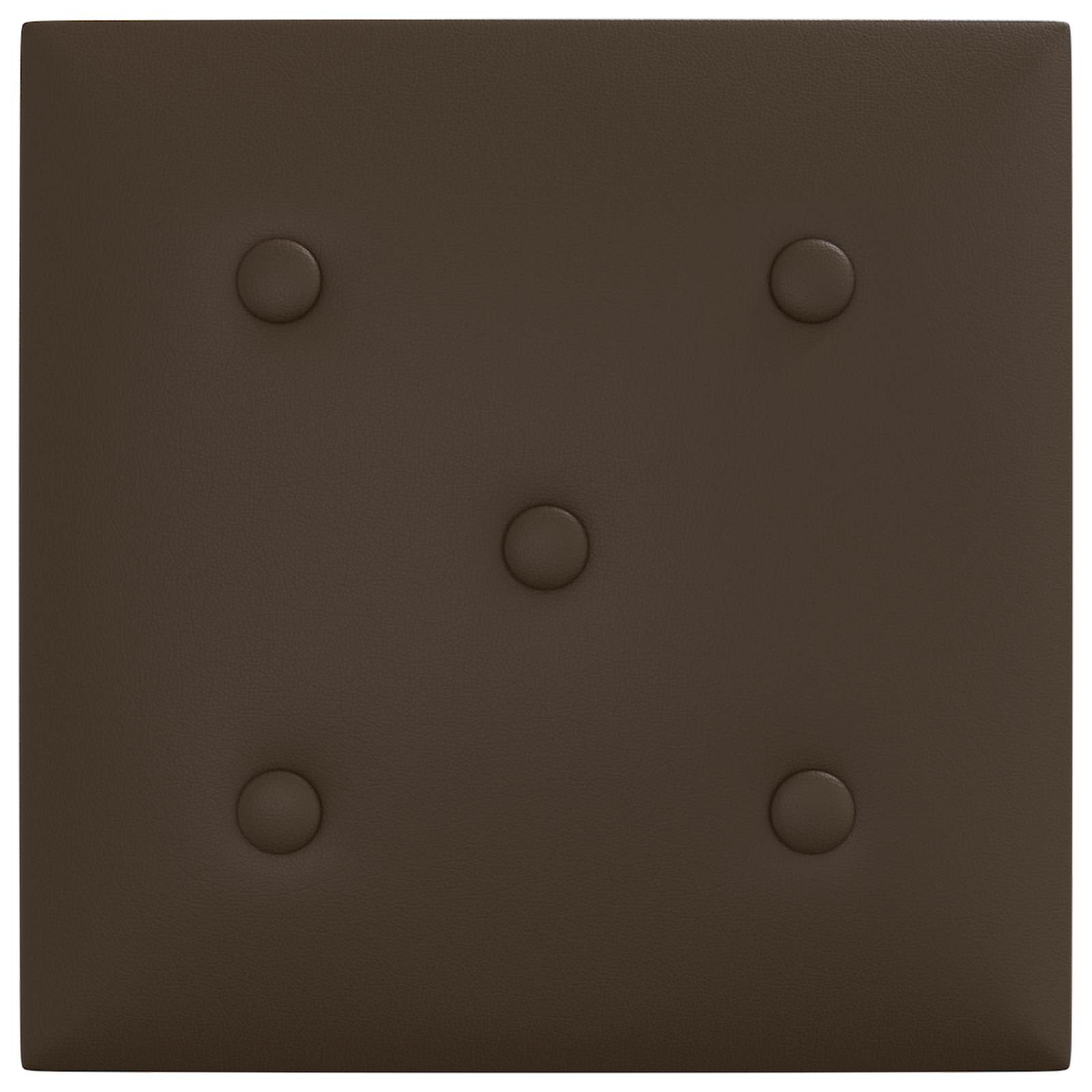 Wandhoofdbord 12 pcs Bruin 30 x 30 cm Nep Leer