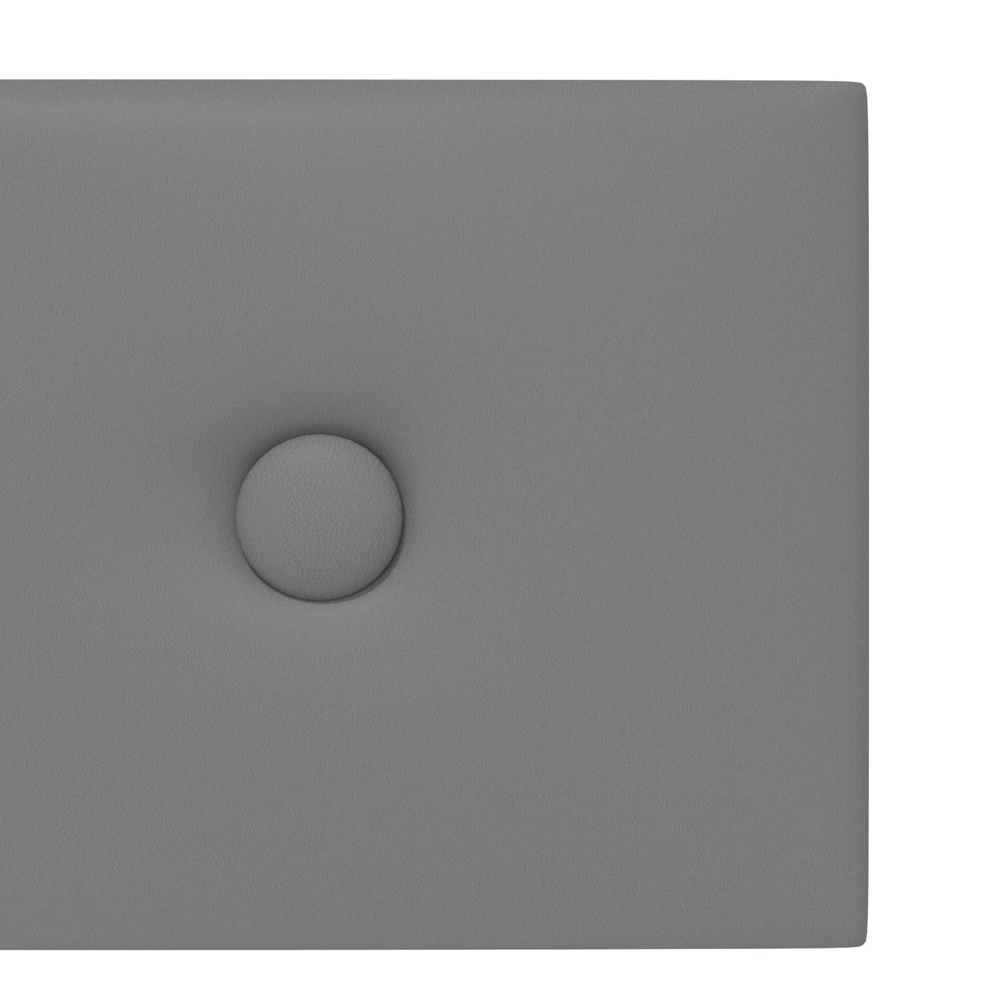 Wandhoofdbord 12 pcs Grijs 60 x 15 cm Nep Leer