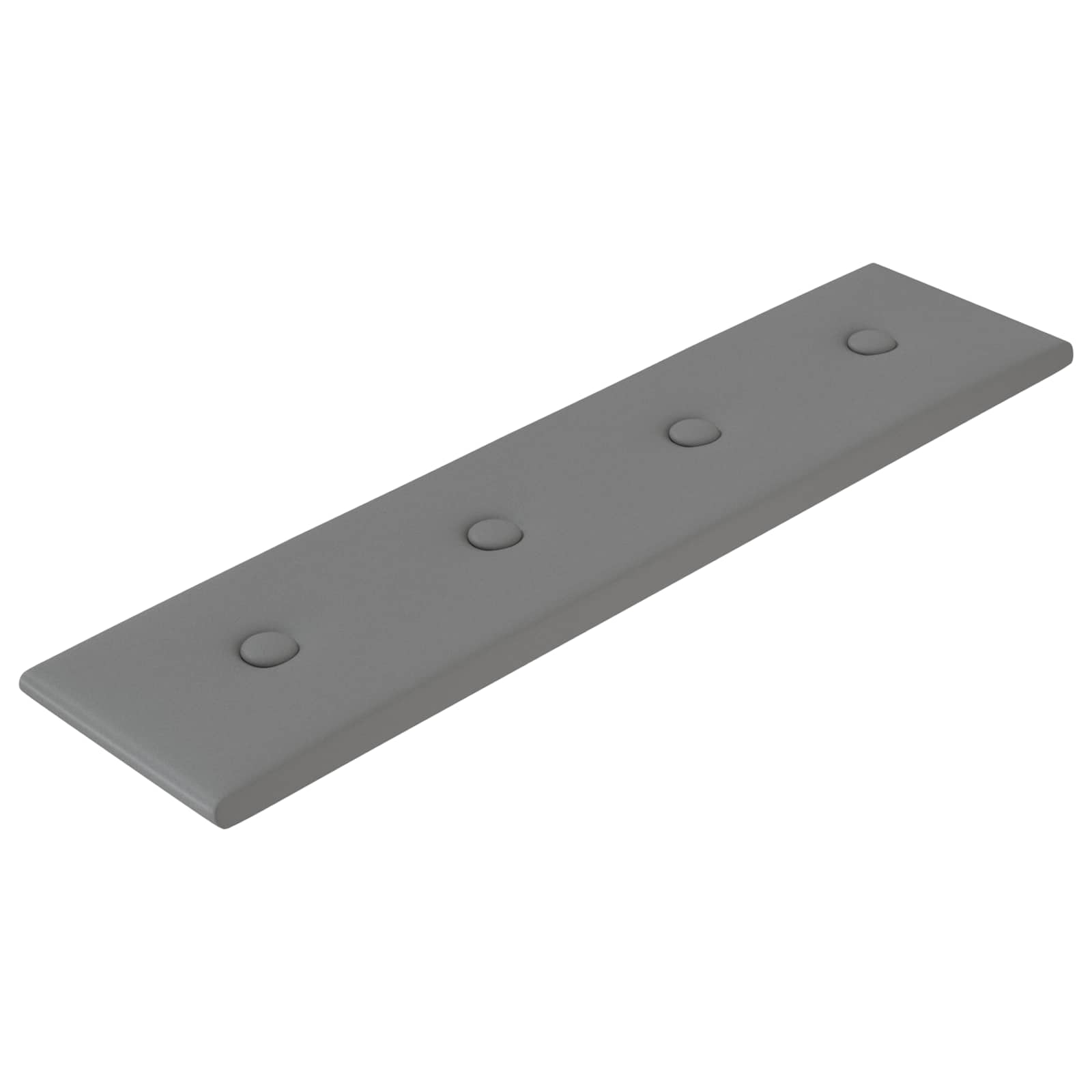 Wandhoofdbord 12 pcs Grijs 60 x 15 cm Nep Leer