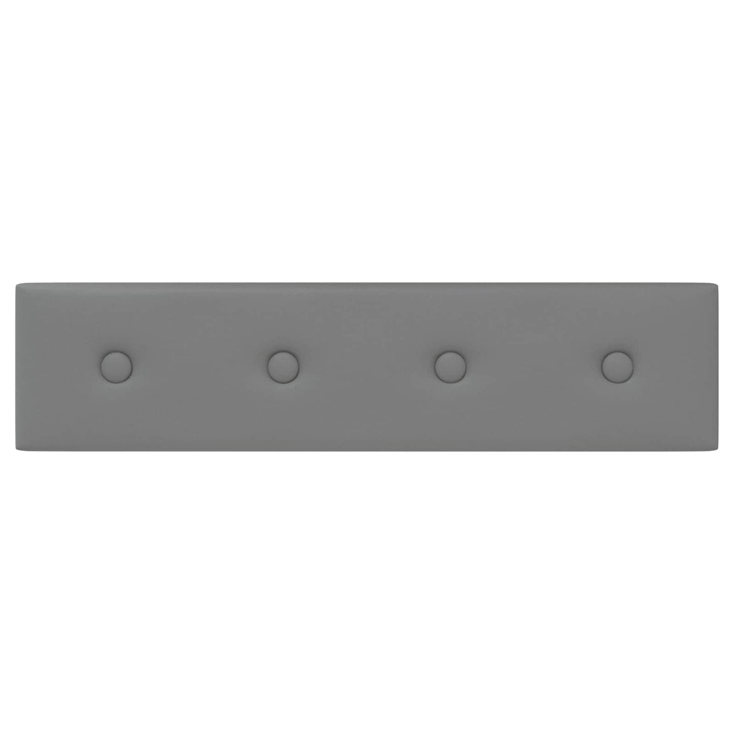 Wandhoofdbord 12 pcs Grijs 60 x 15 cm Nep Leer