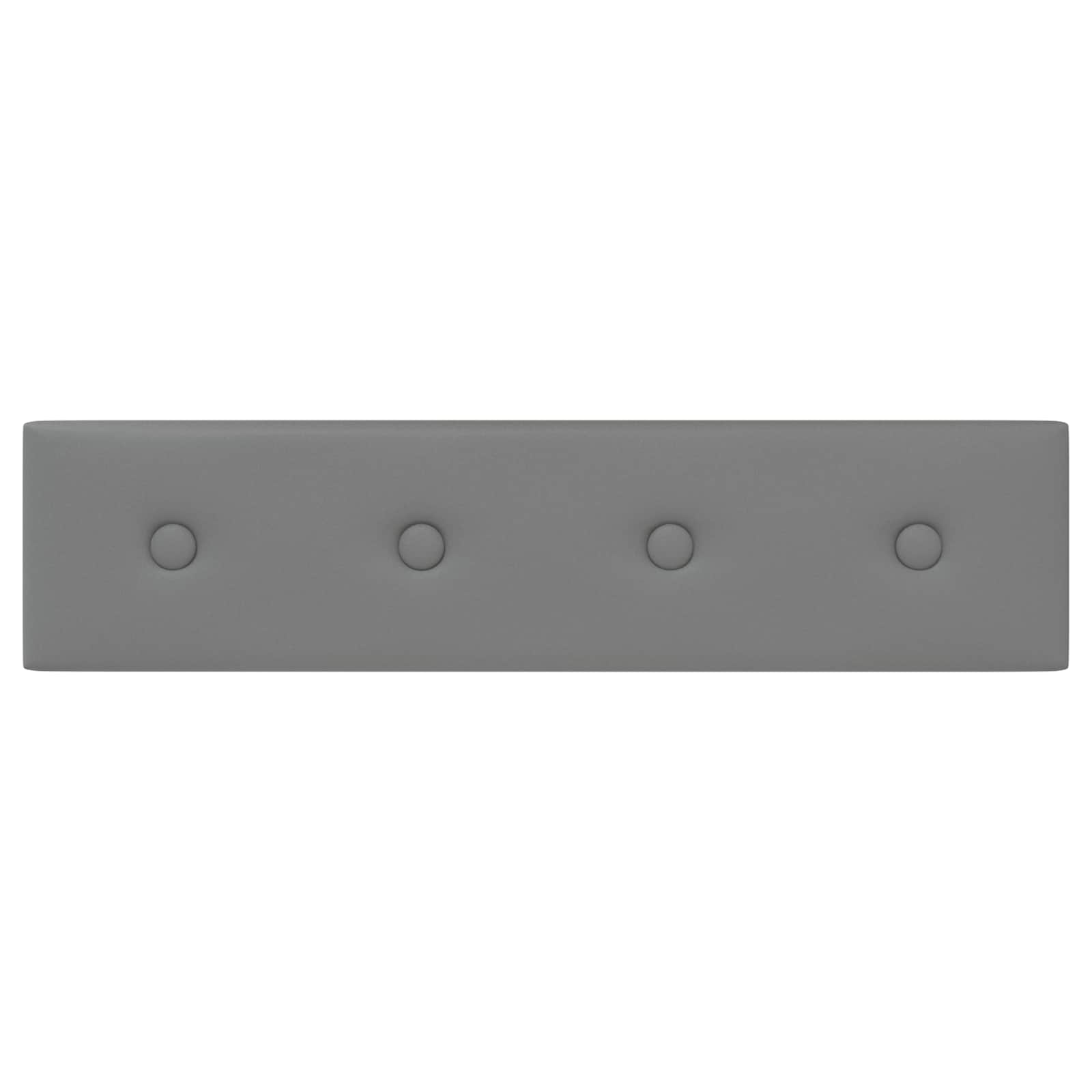 Wandhoofdbord 12 pcs Grijs 60 x 15 cm Nep Leer