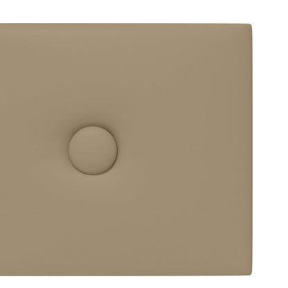 Wandhoofdbord 12 pcs Cappuccino 60 x 15 cm Nep Leer