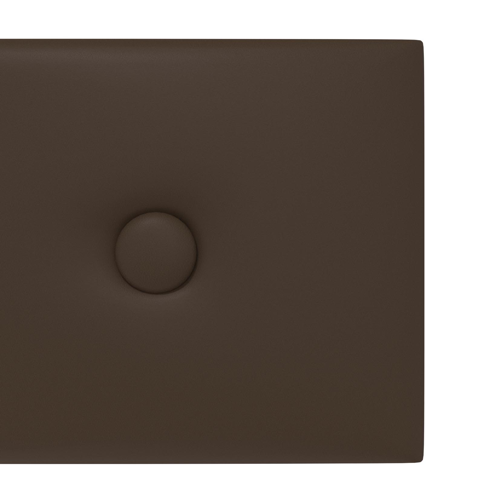 Wandhoofdbord 12 pcs Bruin 60 x 15 cm Nep Leer