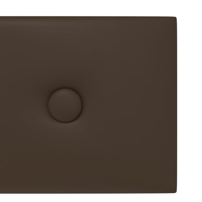 Wandhoofdbord 12 pcs Bruin 60 x 15 cm Nep Leer
