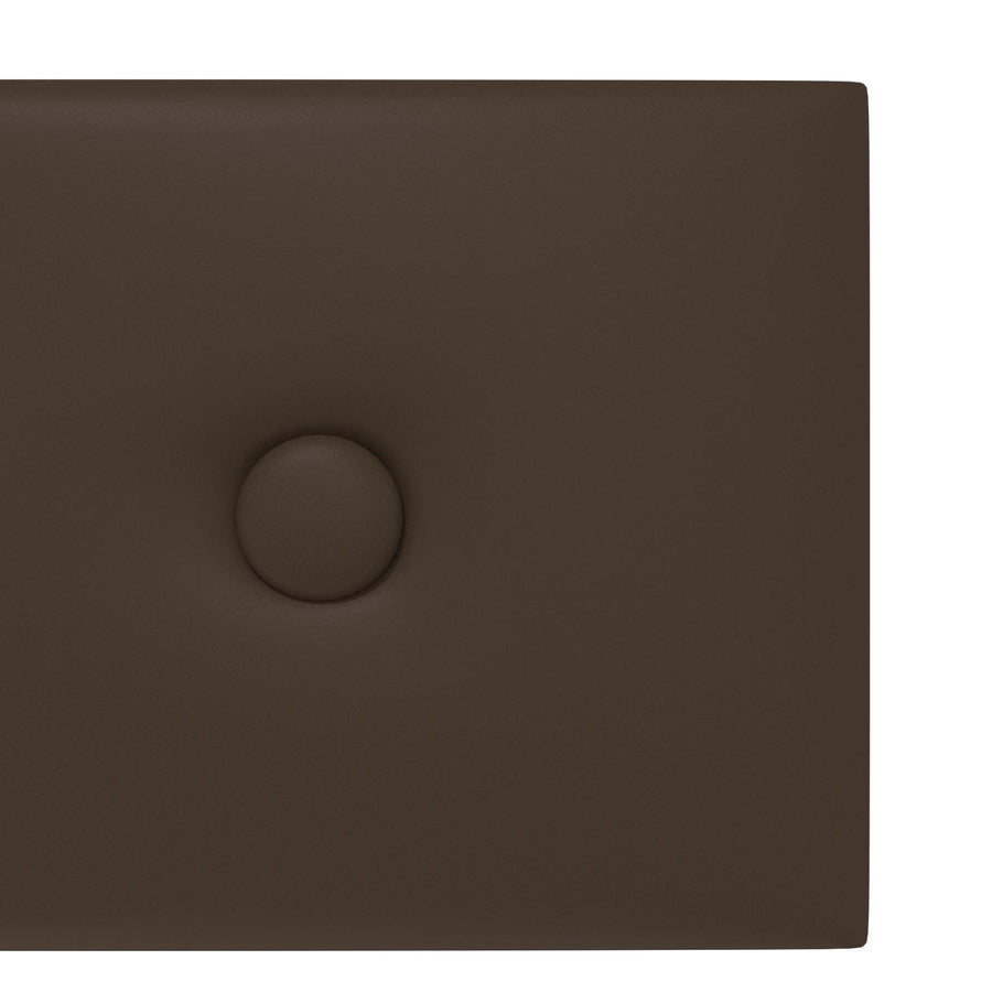 Wandhoofdbord 12 pcs Bruin 60 x 15 cm Nep Leer