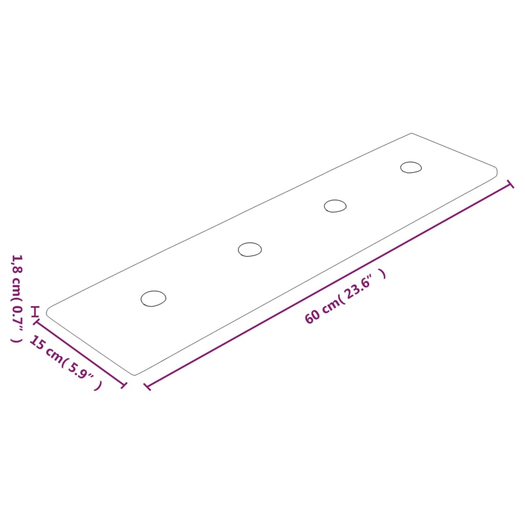 Wandpanelen 1,08 M² Kunstleer 60 x 15 cm Bruin