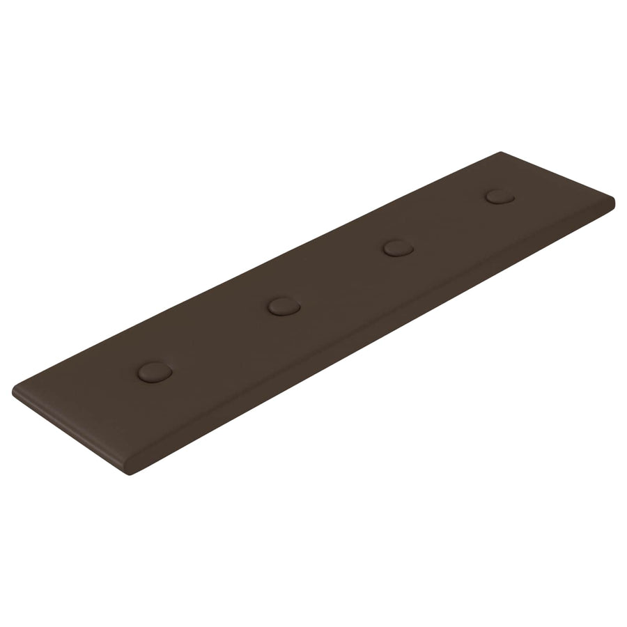 Wandhoofdbord 12 pcs Bruin 60 x 15 cm Nep Leer