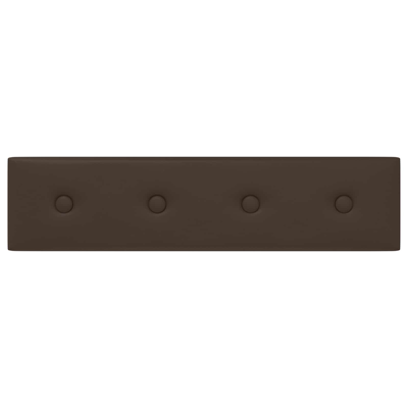 Wandhoofdbord 12 pcs Bruin 60 x 15 cm Nep Leer