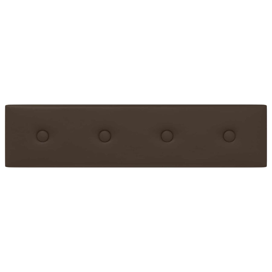 Wandhoofdbord 12 pcs Bruin 60 x 15 cm Nep Leer