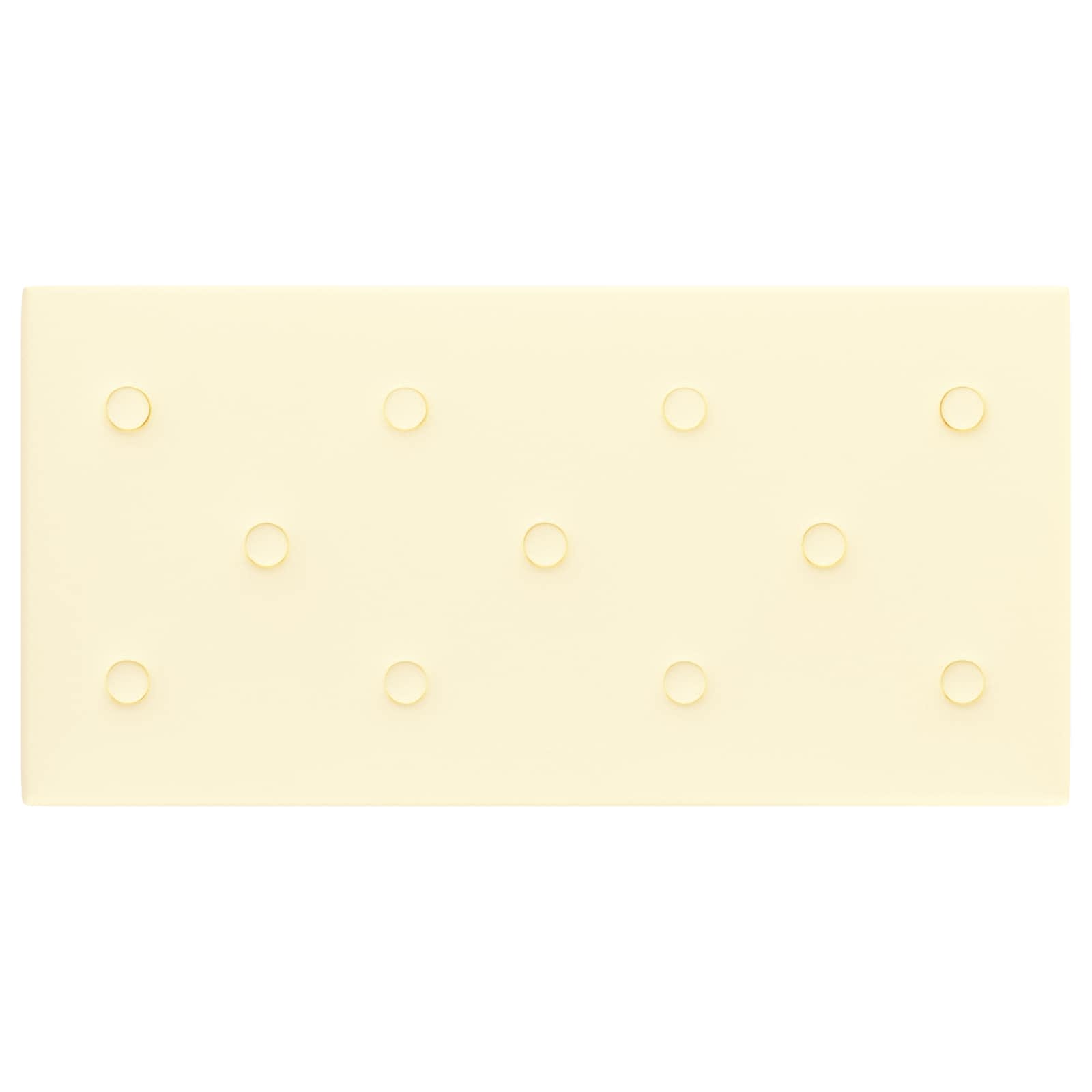 Wandhoofdbord 12 pcs Crème 60 x 30 cm Nep Leer