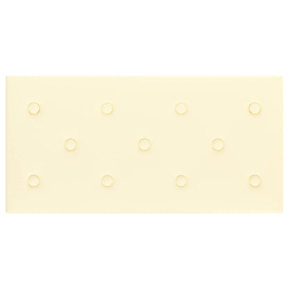 Wandhoofdbord 12 pcs Crème 60 x 30 cm Nep Leer