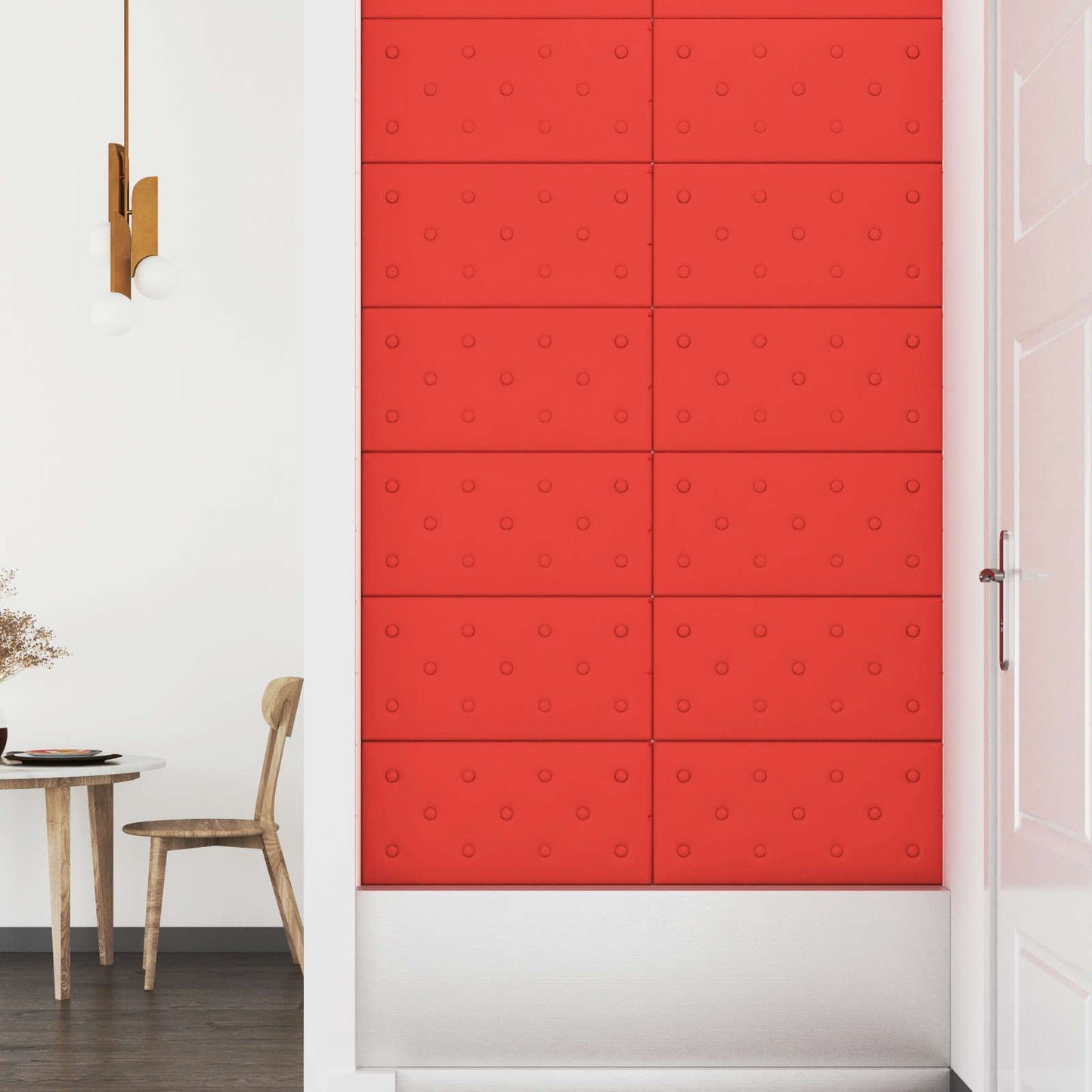 Wandhoofdbord 12 pcs Rood 60 x 30 cm Nep Leer