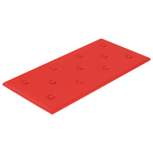Wandhoofdbord 12 pcs Rood 60 x 30 cm Nep Leer