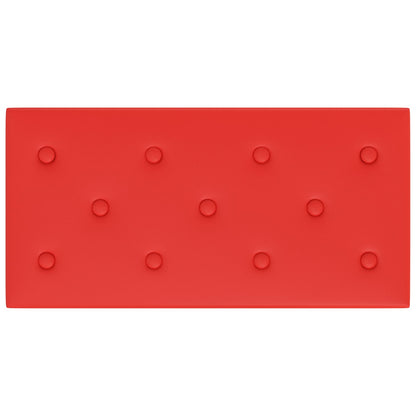 Wandhoofdbord 12 pcs Rood 60 x 30 cm Nep Leer