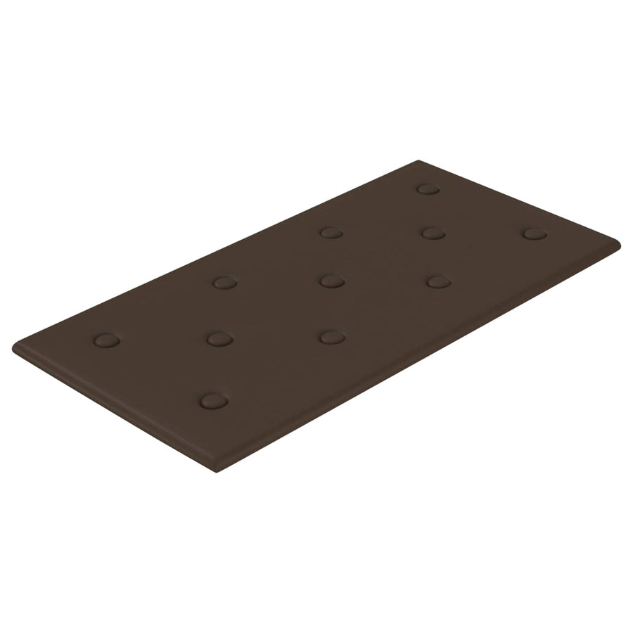 Wandhoofdbord 12 pcs Bruin 60 x 30 cm Nep Leer
