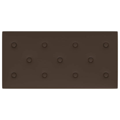 Wandhoofdbord 12 pcs Bruin 60 x 30 cm Nep Leer