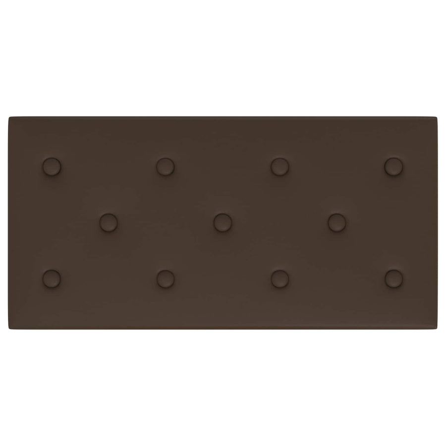 Wandhoofdbord 12 pcs Bruin 60 x 30 cm Nep Leer