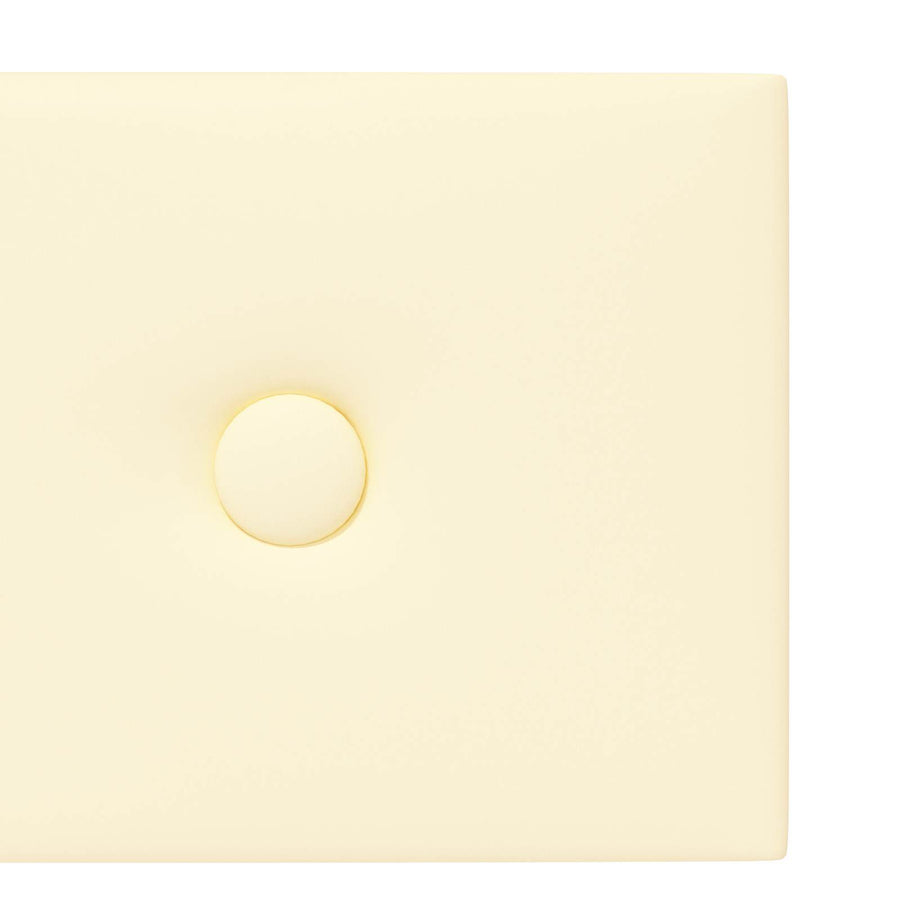 Wandhoofdbord 12 pcs Crème 90 x 15 cm Nep Leer