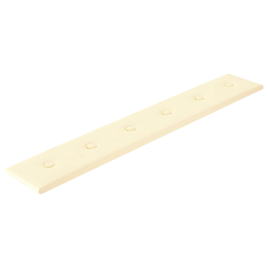 Wandhoofdbord 12 pcs Crème 90 x 15 cm Nep Leer