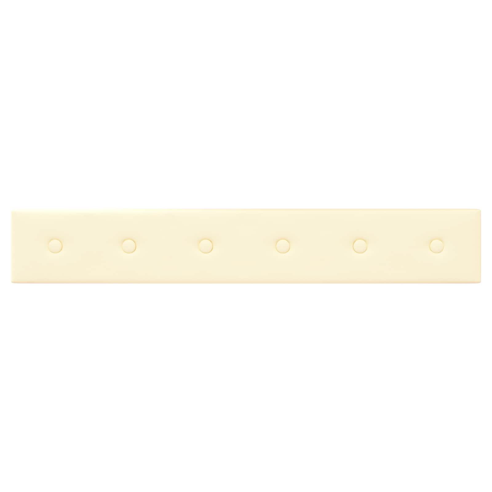 Wandhoofdbord 12 pcs Crème 90 x 15 cm Nep Leer