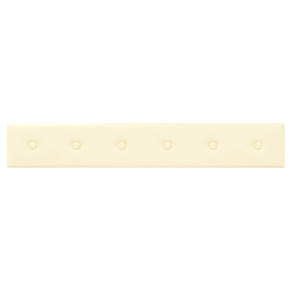 Wandhoofdbord 12 pcs Crème 90 x 15 cm Nep Leer