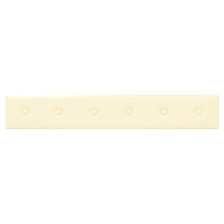 Wandhoofdbord 12 pcs Crème 90 x 15 cm Nep Leer