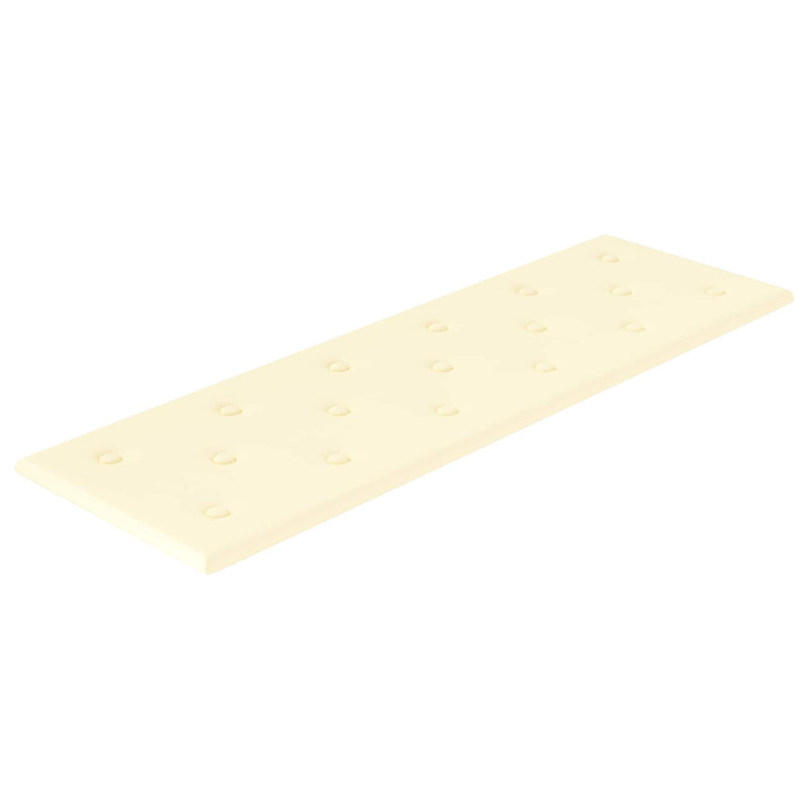 Wandhoofdbord 12 pcs Crème 90 x 30 cm Nep Leer
