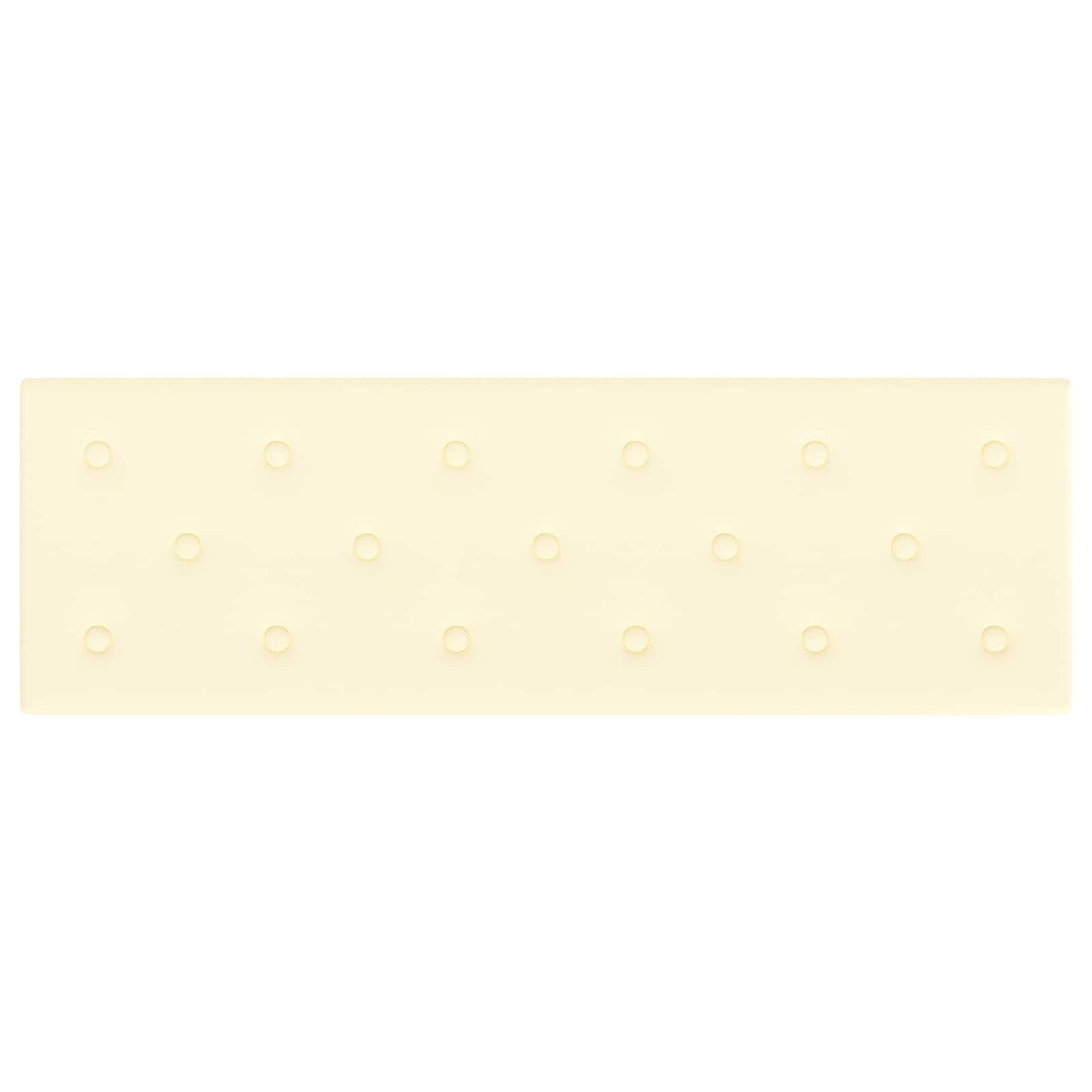 Wandhoofdbord 12 pcs Crème 90 x 30 cm Nep Leer