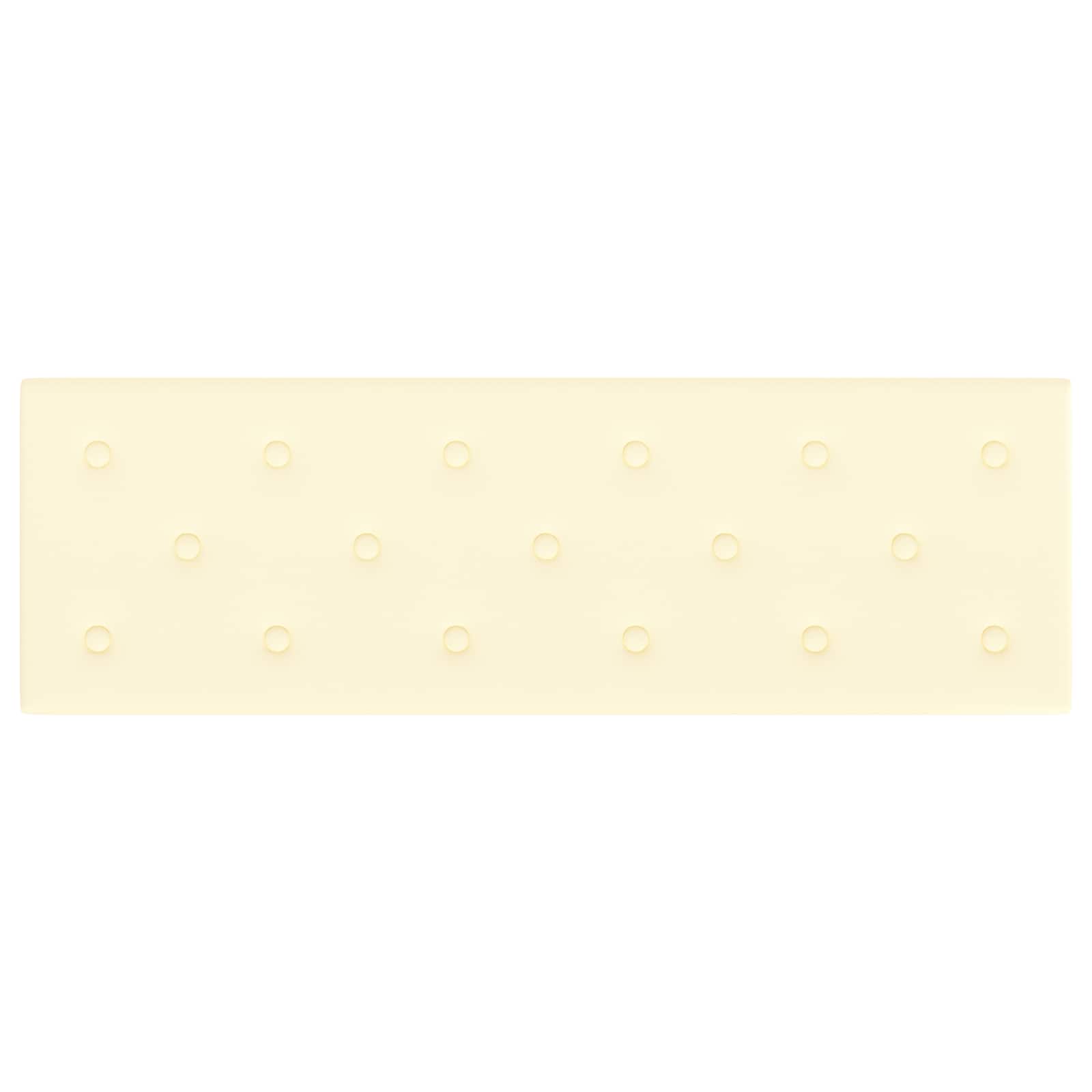 Wandhoofdbord 12 pcs Crème 90 x 30 cm Nep Leer