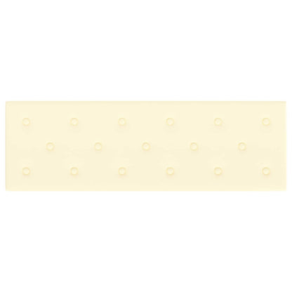 Wandhoofdbord 12 pcs Crème 90 x 30 cm Nep Leer