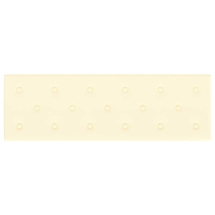 Wandhoofdbord 12 pcs Crème 90 x 30 cm Nep Leer