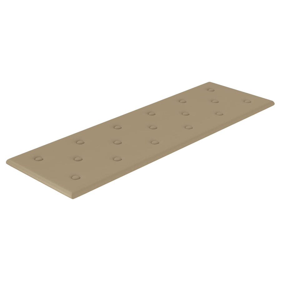 Wandhoofdbord 12 pcs Cappuccino 90 x 30 cm Nep Leer