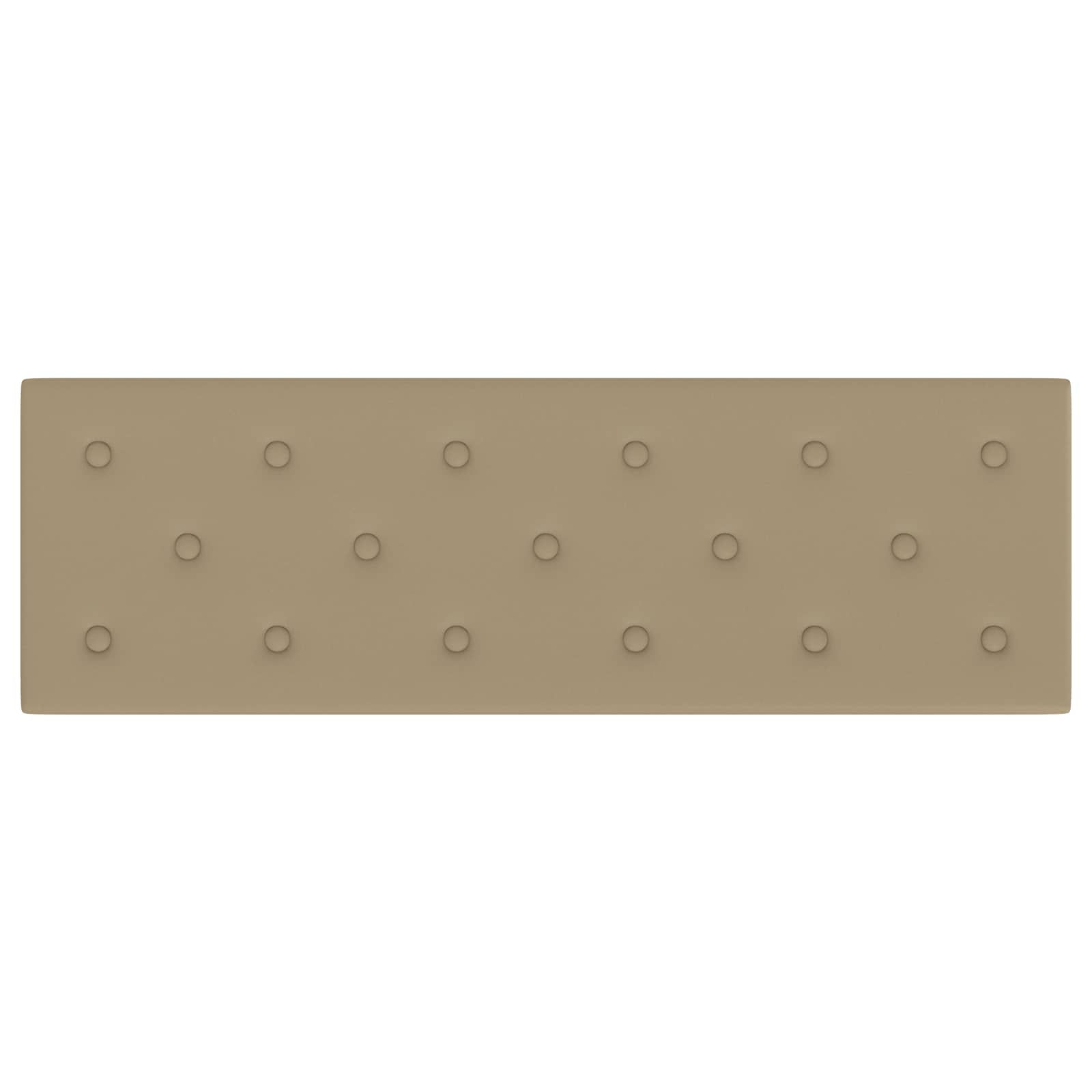Wandhoofdbord 12 pcs Cappuccino 90 x 30 cm Nep Leer