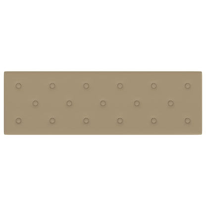 Wandhoofdbord 12 pcs Cappuccino 90 x 30 cm Nep Leer