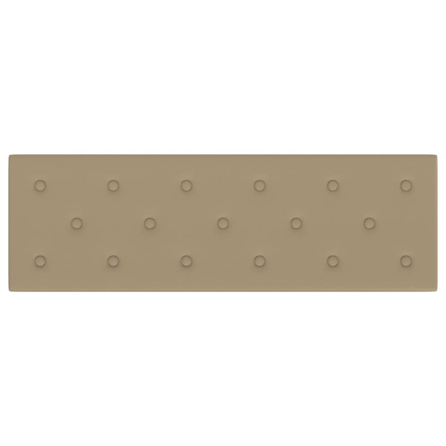 Wandhoofdbord 12 pcs Cappuccino 90 x 30 cm Nep Leer