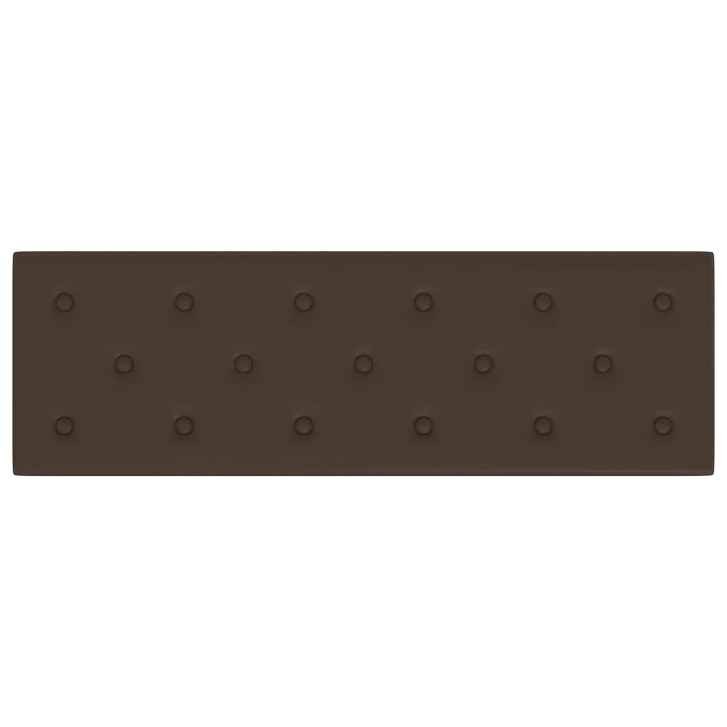 Wandhoofdbord 12 pcs Bruin 90 x 30 cm Nep Leer
