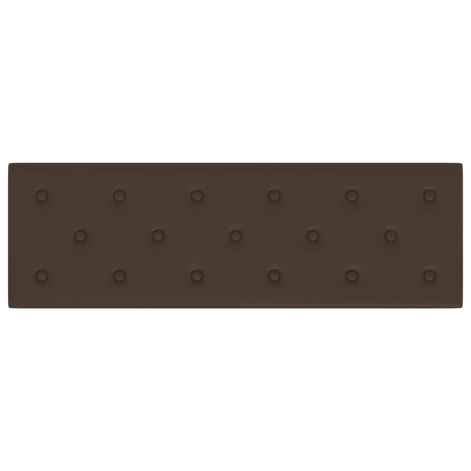 Wandhoofdbord 12 pcs Bruin 90 x 30 cm Nep Leer