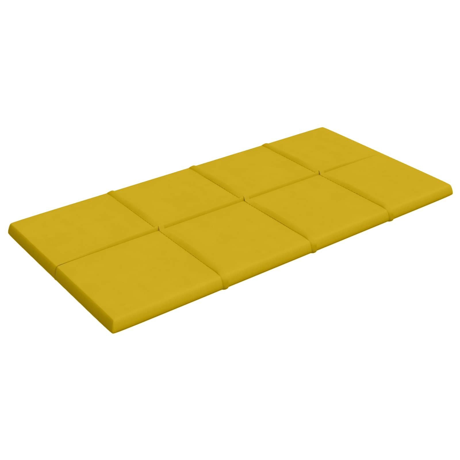 Wandhoofdbord 12 pcs Geel 60 x 30 cm Fluweel