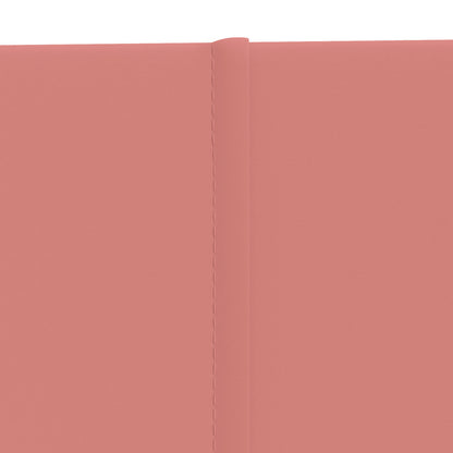 Wandhoofdbord 12 pcs Roze 90 x 15 cm Fluweel