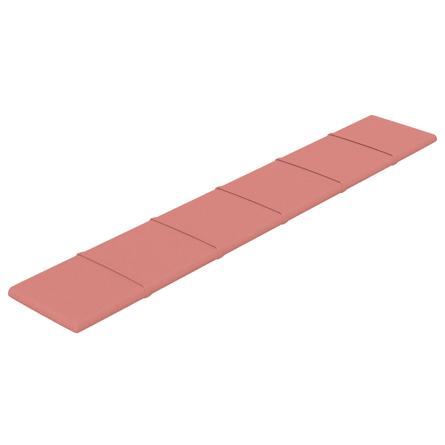 Wandhoofdbord 12 pcs Roze 90 x 15 cm Fluweel