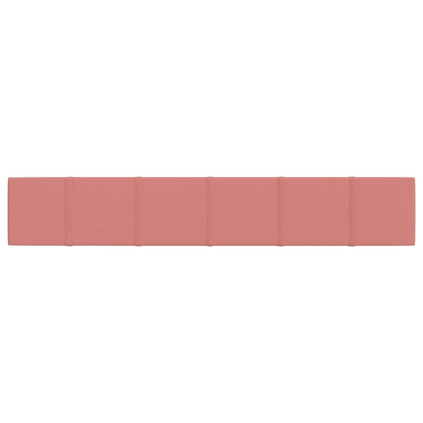 Wandhoofdbord 12 pcs Roze 90 x 15 cm Fluweel