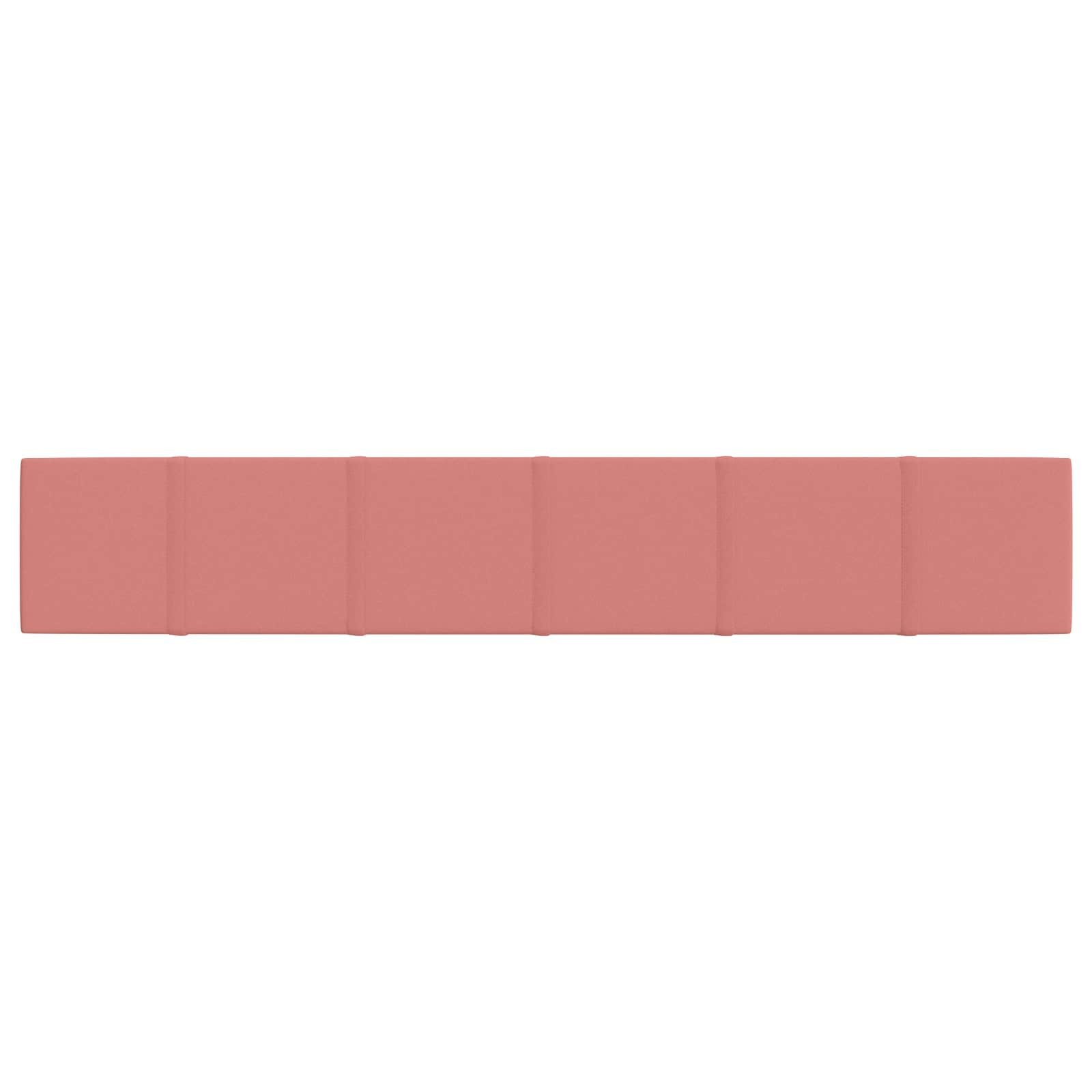 Wandhoofdbord 12 pcs Roze 90 x 15 cm Fluweel
